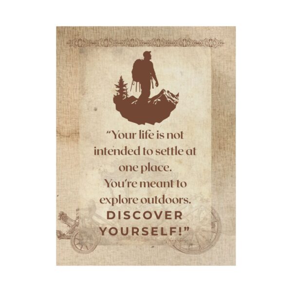 Travel Poster Vintage | Discover Outdoors Matte Quote Print | Eco-Friendly Wall Decor - Image 12