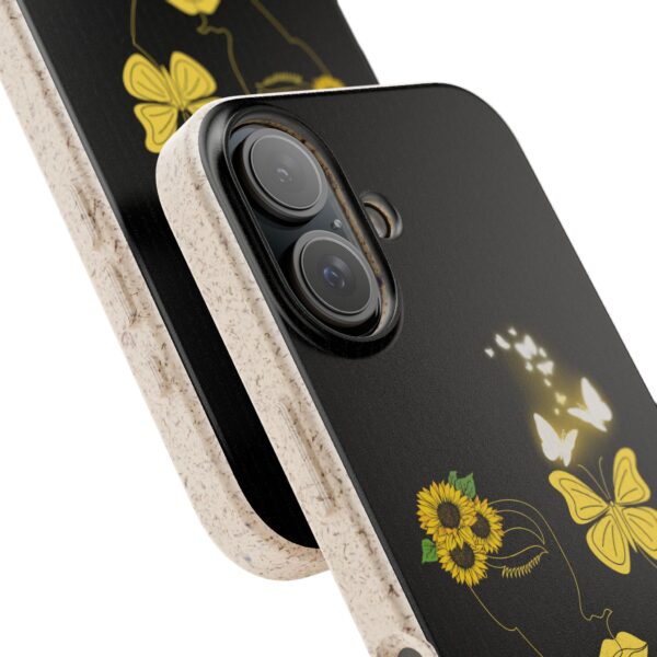 Eco-Friendly Phone Case | Butterfly & Sunflower Art for Free Spirits - Image 3